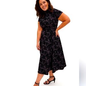 TORRID grey and black floral dress